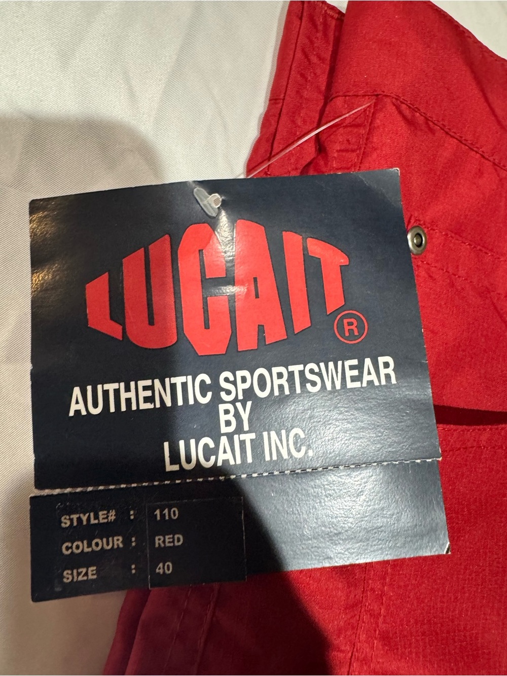 Lucait Y2K Wide Leg Pants with Mesh Pockets Red Size 40 Vintage B - Picture 5 of 5